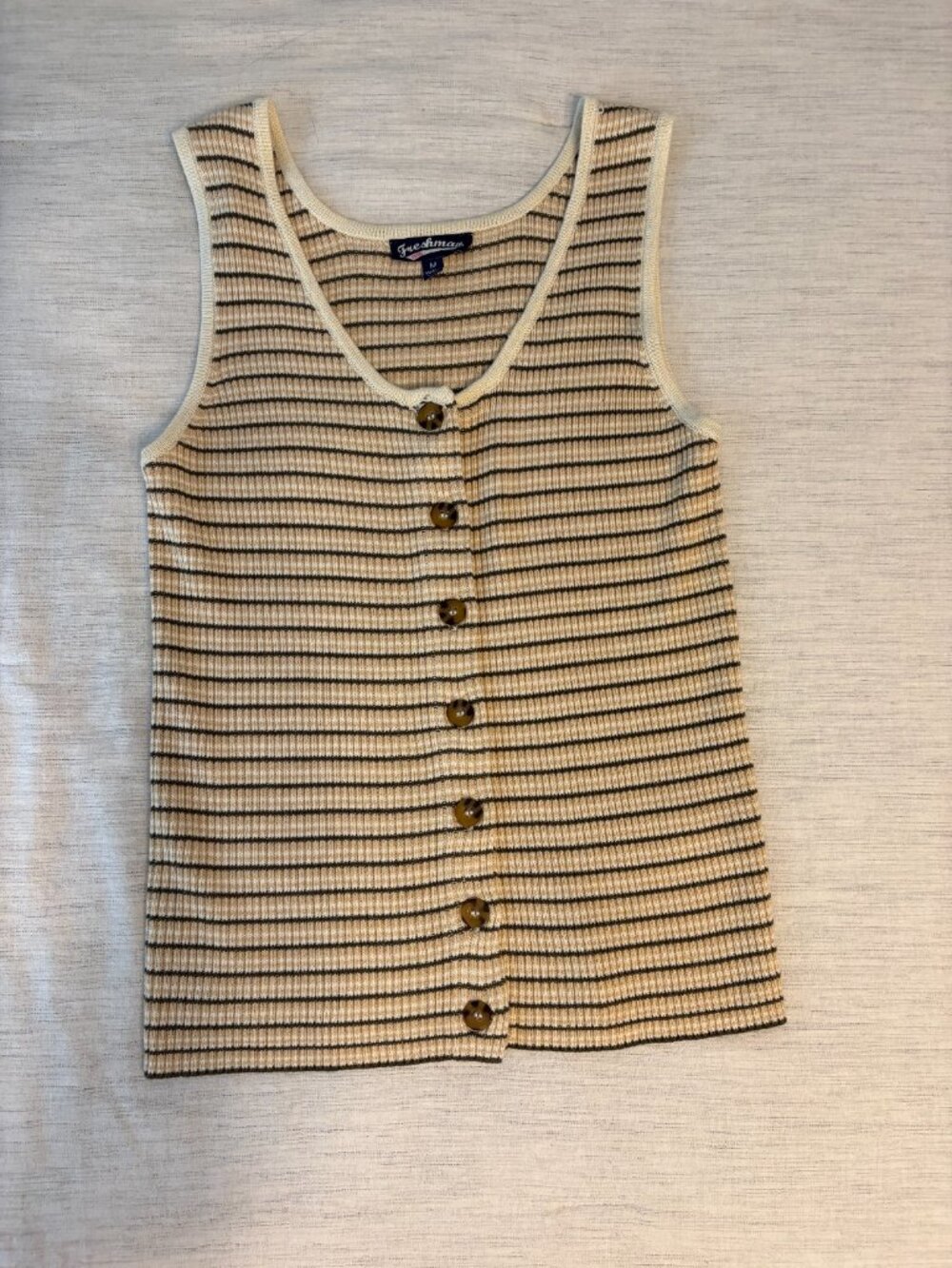 Freshman 1996 Striped Button Front Tank Top Women’s Medium
